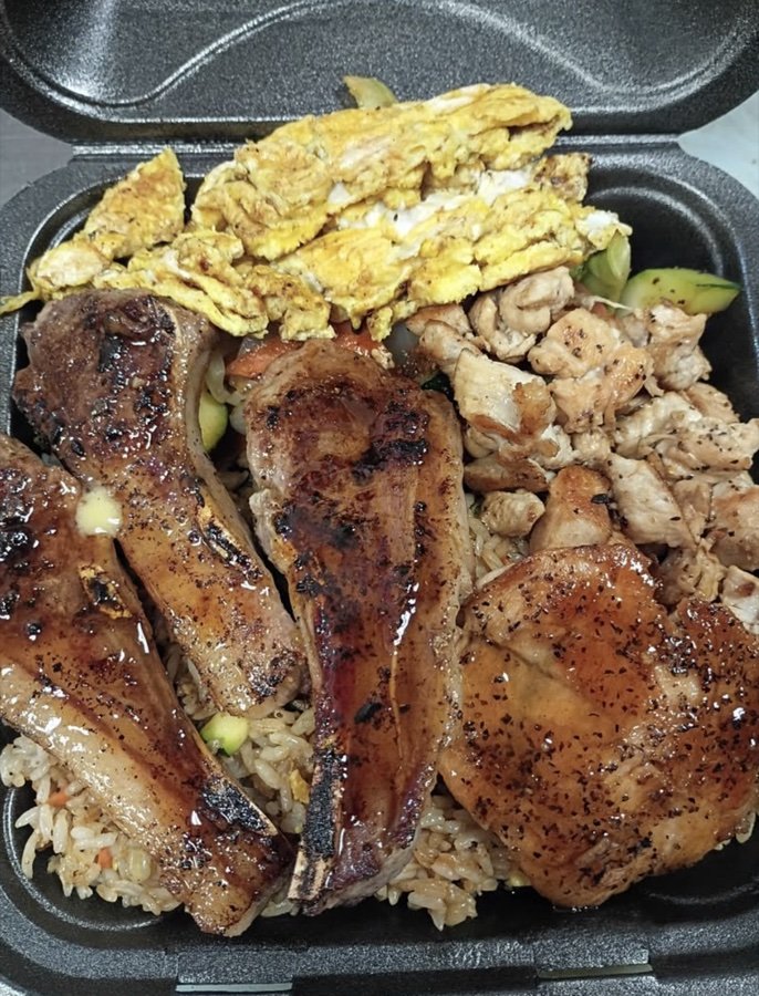 Rambo Combo – loaded hibachi plate